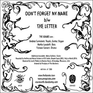 The Kaams - Don't Forget My Name